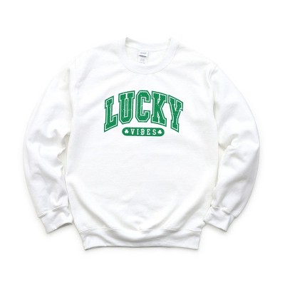 Simply Sage Market Women's Graphic Sweatshirt Lucky Vibes Distressed