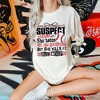 Baseball Suspect Claims Fun T-Shirt, Retro White and Natural Tee With Coquette Bow| OrnamentallyYou - 4 of 4