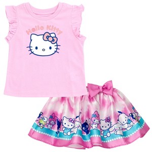 Hello Kitty Tank Top Satin Skirt Tie Dye Outfit Set Little Kid to Big Kid - 1 of 4