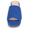 Allegra K Women's Open Toe Platform Chunky Heel Slides Sandals - 2 of 4