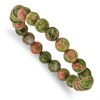 Chisel 8mm Unakite Agate Beaded Stretch Bracelet - 2 of 4
