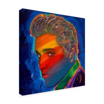 Trademark Fine Art -Howie Green 'Elvis Rainbow' Canvas Art