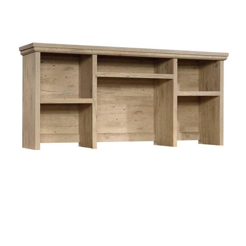 Aspen PostComputer Hutch Prime Oak - Sauder: Modern Adjustable Shelf Office Furniture, Open Storage, MDF, 1 of 7