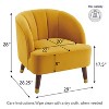 Christopher Knight Home Vieiras Contemporary Barrel Club Chair with Wooden Legs, 28" x 28" - 3 of 4