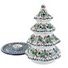 Blue Rose Polish Pottery 602 Ceramika Artystyczna Large Christmas Tree Luminary - 2 of 2