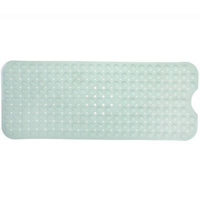 XL Non-Slip Square Shower Mat with Center Drain Hole Aqua - Slipx Solutions