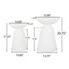 Modern 2-Pack Iron Patio Side Tables with Flared Design Bases, Outdoor End Tables with Circular Tops, Sofa Side Table -Christopher Knight Home - 3 of 4
