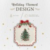 Spode Christmas Tree Ribbons Canape Platter - 6.5" Serving Plate for Desserts, Appetizers, and Treats - Earthenware & Gold Accents - Dishwasher Safe - 3 of 4