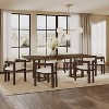 Christopher Knight Home Kylie Modern 7pc Rubberwood Upholstered Dining Set Beige/Walnut - 2 of 4