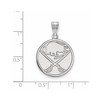 Black Bow Jewelry 10k White Gold Buffalo Sabres NHL Large Pendant - 2 of 3