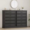 Farmhouse 5-Drawer Dresser, 42.7" Tall Chest with Sturdy Base for Bedroom, Living Room and Nursery - 2 of 4