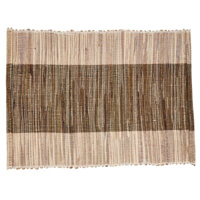Natural Green Shimmering Banded Placemat Set of 4