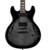 Monoprice Indio Boardwalk Flamed Maple Hollow Body Electric Guitar - Charcoal, With Gig Bag - 2 of 4