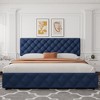 Garvee Full Size Bed Frame with 4 Storage Drawers and Headboard, Linen Upholstered Platform with Wooden Slats Support, No Box Spring Needed - 3 of 4