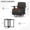 YARDSIGHT 3-Piece Outdoor Patio Swivel Chair Set with 2 Armchairs & Side Table, Weather-Resistant Furniture for Balcony, Porch, Deck - 3 of 4