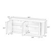 Vynxaria Sideboard Storage Cabinet TV Stand with wave pattern Buffet Cabinet Wooden Vertical Striped Cabinet - 4 of 4