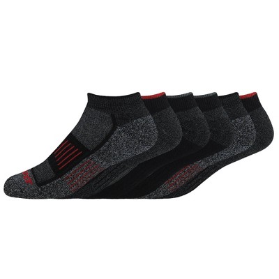 Dickies Men's 6pk No Show Outdoor Navigator Socks - Black 6-12: Midweight Knit, Tagless, Solid Pattern