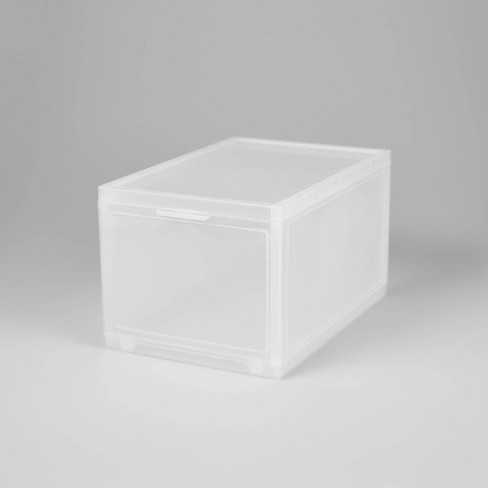 Office Depot Brand Mini Plastic Stacking Bin Small Size 5 x 5 12 Clear -  Office Depot