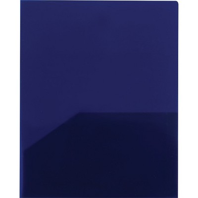 Staples Report Cover with 2 Pockets Plastic Navy 970153