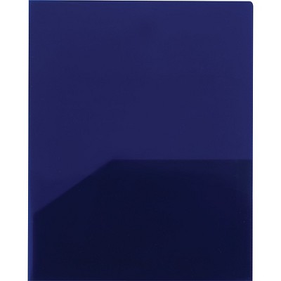 Staples Report Cover with 2 Pockets Plastic Navy 970153