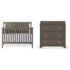 Child Craft Cottage Flat Top Crib, Dresser and Topper Nursery Set, 3-Piece, Includes 4-in-1 Convertible Crib, Dresser and Topper (Dapper Gray) - 2 of 4