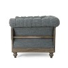 GDFStudio Alejandro Chesterfield Tufted Fabric Club Chair with Nailhead Trim - 4 of 4