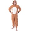 Seven Times Six Rudolph The Red Nosed Reindeer Unisex Adult Fleece Union Suit Pajama Sleepwear Brown - 4 of 4