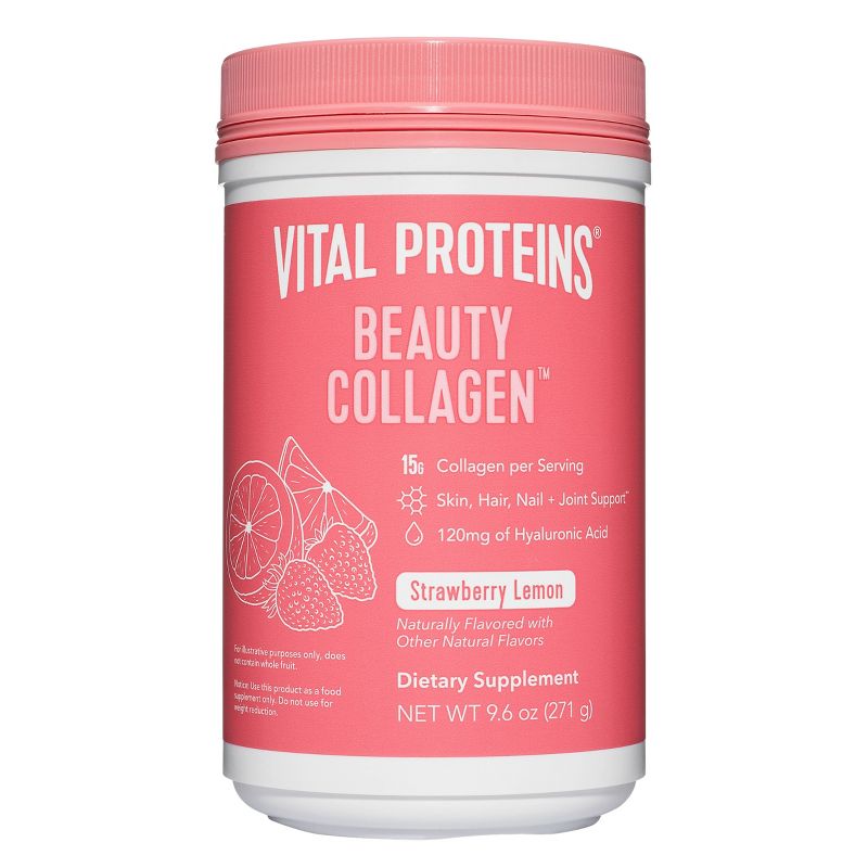 Vital Proteins Beauty Collagen Strawberry Lemon Dietary Supplements - 9.6oz, 1 of 16