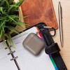 Insten Case Compatible with AirPods 1 & 2 - Translucent Matte Protective Skin Cover with Keychain, Gray - 2 of 4
