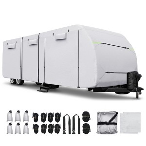 Unique Bargains 210D Oxford Waterproof Windproof Travel RV Trailer Cover With Storage Bag - 1 of 4