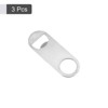 Unique Bargains Stainless Steel Flat Bottle Opener with Coated Handle for Bar Party 3 Pcs - 3 of 4