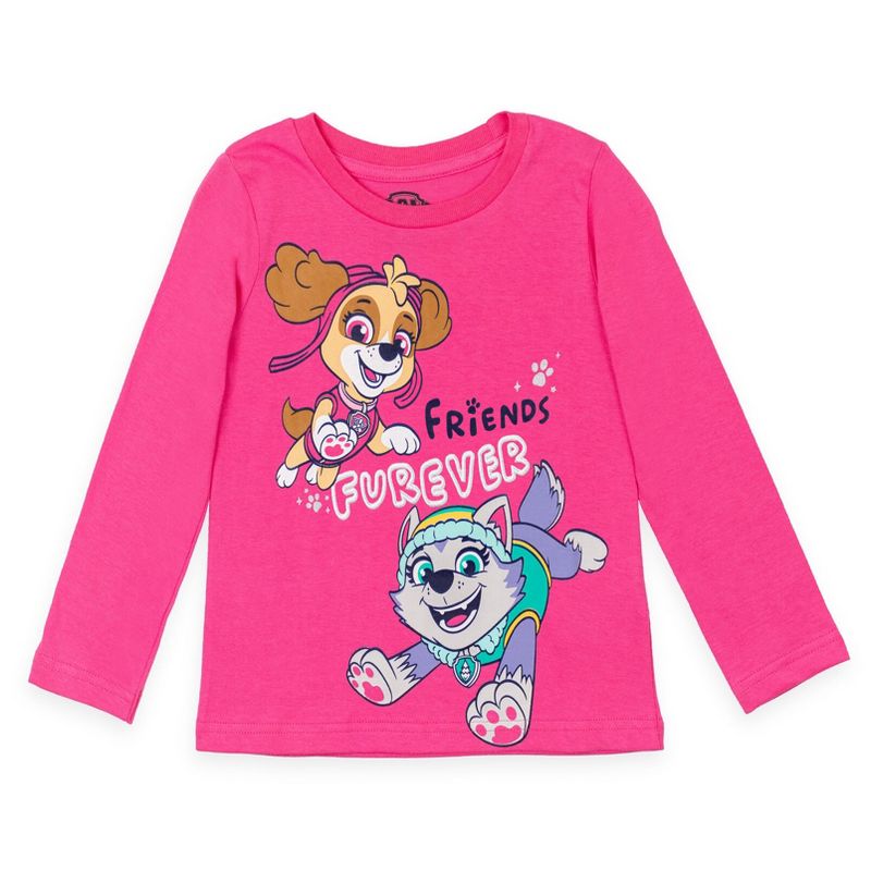 Paw Patrol Everest Rubble Marshall Girls 2 Pack Pullover T-Shirts Toddler , 3 of 8
