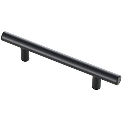 Matte Black Brass Bar Pull with Mounting Hardware
