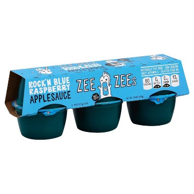 Zee Zees Rock'n Blue Raspberry Applesauce - 6ct/24oz