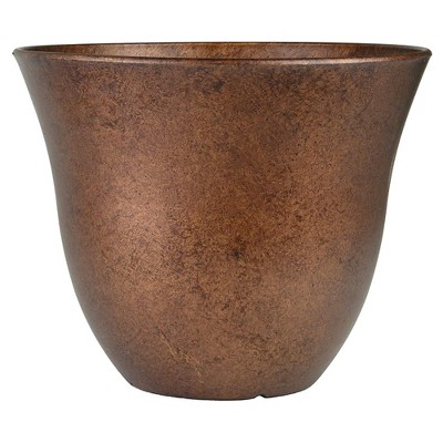 Classic Home and Garden Indoor/Outdoor Round Honeysuckle Resin Flower Pot Planter