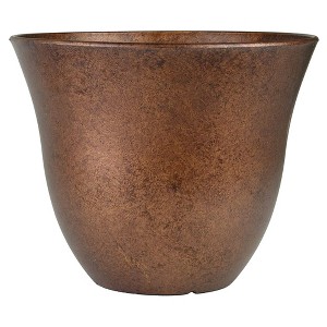 Classic Home and Garden Indoor/Outdoor Round Honeysuckle Resin Flower Pot Planter - 1 of 4