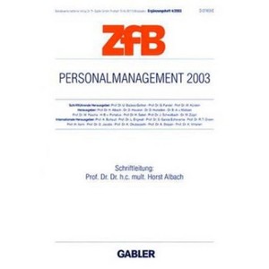 Personalmanagement 2003 - (Zfb Special Issue) by  Horst Albach (Paperback) - 1 of 1