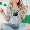 Simply Sage Market Women's  Buffalo Plaid Shamrock Circle Short Sleeve Graphic Tee - 2 of 3