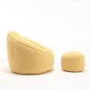 NicBex Bean Bag Chair Floor Chair with Padded Foam Padding Compressed Bean Bag, Upholstered Footrest for Living Room, Bedroom - 3 of 4