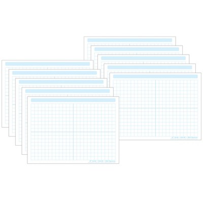 Ashley Productions® Smart Poly® PosterMat Pals™ Space Savers, 13" x 9-1/2", 1/2" grid Blocks 468 Blocks, Pack of 10
