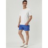 Lars Amadeus Men's Summer Drawstring Waist Solid Color Mesh Lining Swimming Board Shorts - 4 of 4