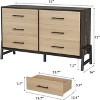 Wide 6-Drawer Dresser, Freestanding Wooden Storage Chest with Large Capacity for Bedroom, Living Room & Entryway - 2 of 4