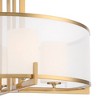 Possini Euro Design Antique Brass Pendant Chandelier 24" Wide Modern Drum Shade 4-Light Fixture for Dining Room House Living Room - 3 of 4