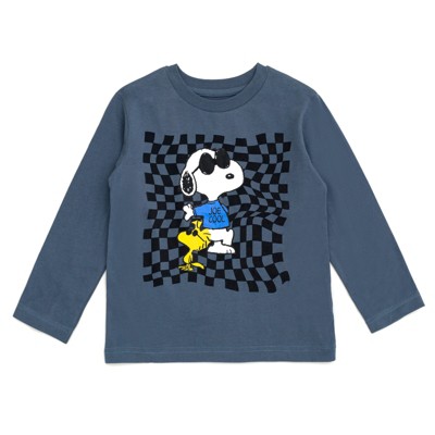 Snoopy Peanuts Big Boys 2 Pack Long Sleeve T-Shirts Teal / Gray 10-12 — фото 3