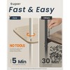 3-Tier End Table with Fabric Basket, Steel Frame Nightstand, Toolless Assembly Storage Side Table for Bedroom, Living Room, Modern Design - 2 of 4