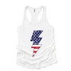 Simply Sage Market America Lightning Bolt Racerback Tank - S - White - 2 of 4