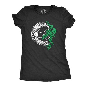 Womens Plant Astronaut T Shirt Funny Cool Space Explorer Nature Lover Tee For Ladies - Crazy Dog Women's T Shirt - 1 of 4