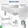 Stainless Steel Equipment Stand with Undershelf 5" Wheels NSF Commercial Prep & Work Table w/ Edge Baffle - 4 of 4