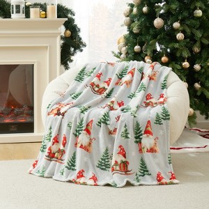 Cozy Bliss Gnome Bed Blankets Christmas Blanket 50x60" - 1 of 4