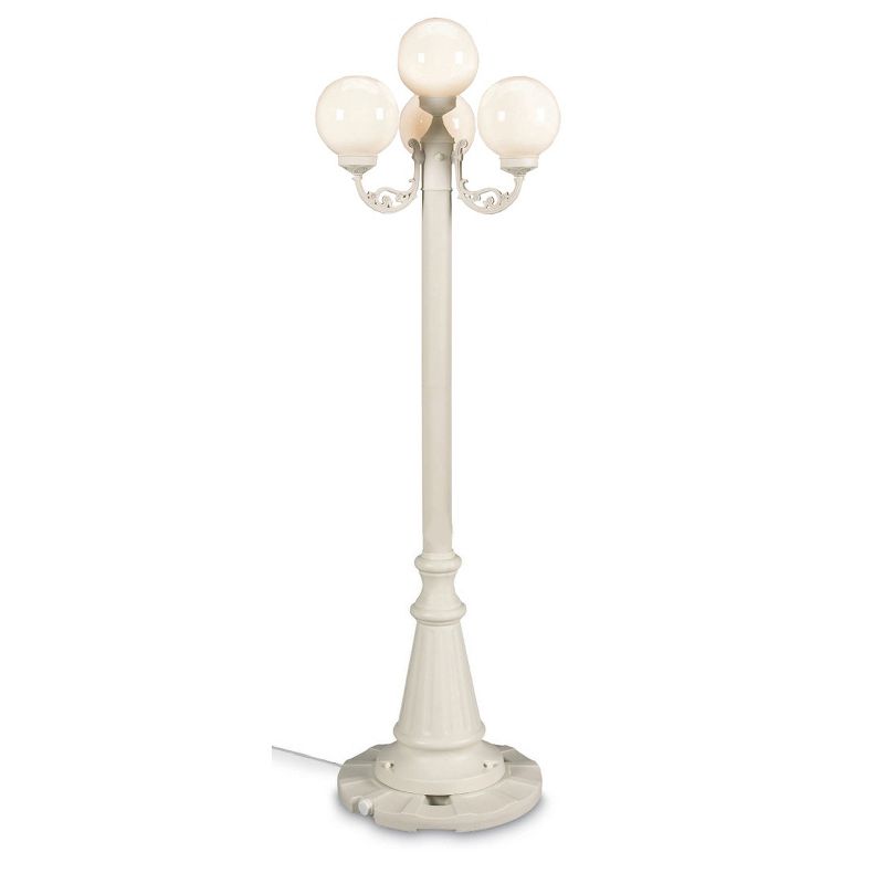 Patio Living Concepts  00371 Four White Globe Lantern Patio Lamp - Park Style, 3 of 4